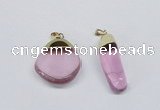 NGP2796 15*30mm - 25*35mm freeform crystal glass pendants wholesale