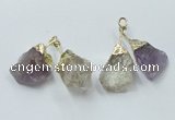 NGP2810 18*25mm - 20*25mm nuggets mixed quartz pendants wholesale