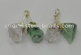 NGP2811 18*25mm - 20*25mm nuggets mixed quartz pendants wholesale