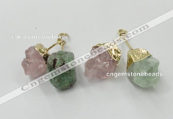 NGP2812 18*25mm - 20*25mm nuggets mixed quartz pendants wholesale