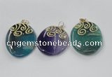 NGP2834 30*35mm - 35*45mm freeform agate gemstone pendants wholesale