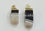 NGP2842 8*20mm - 12*40mm sticks druzy agate gemstone pendants