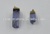 NGP2844 8*20mm - 12*40mm sticks druzy agate gemstone pendants