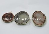 NGP2854 45*50mm - 55*70mm freeform druzy agate gemstone pendants