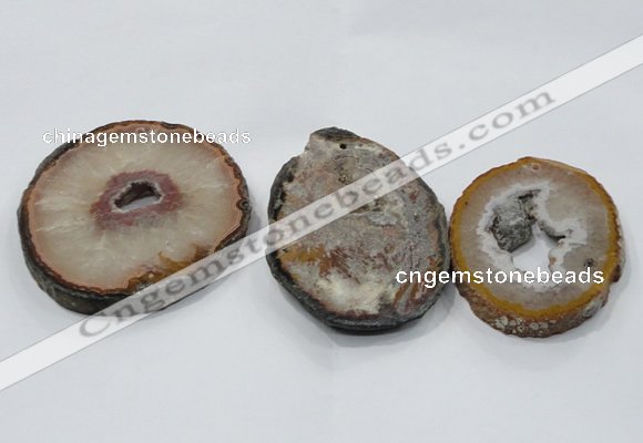 NGP2856 50*60mm - 60*75mm freeform druzy agate gemstone pendants