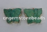 NGP2875 40*50mm - 45*55mm butterfly druzy agate pendants wholesale