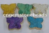 NGP2877 40*50mm - 45*55mm butterfly druzy agate pendants wholesale