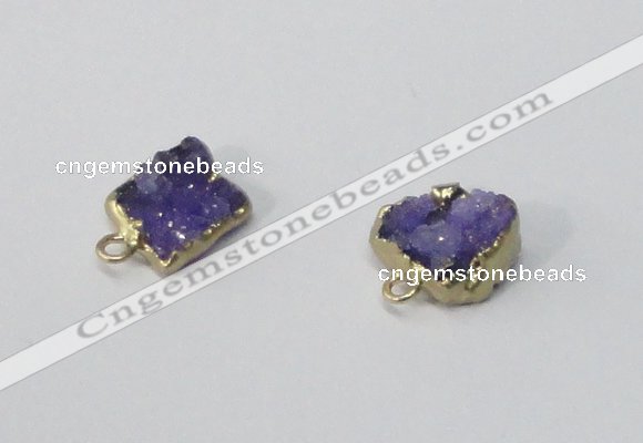 NGP2891 8*10mm - 10*12mm freeform druzy agate pendants