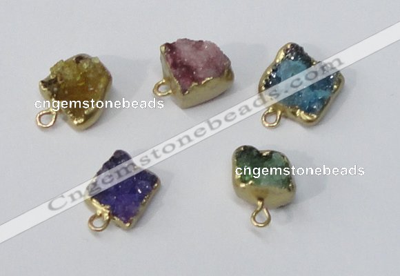 NGP2895 8*10mm - 10*12mm freeform druzy agate pendants