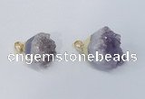 NGP2901 20*25mm - 25*30mm freeform amethyst gemstone pendants