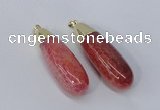 NGP2920 16*58mm - 18*60mm teardrop agate gemstone pendants