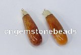 NGP2921 16*58mm - 18*60mm teardrop agate gemstone pendants