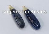 NGP2922 16*58mm - 18*60mm teardrop agate gemstone pendants