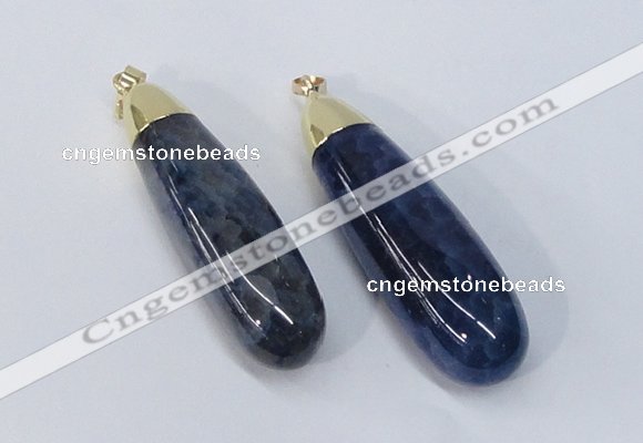 NGP2922 16*58mm - 18*60mm teardrop agate gemstone pendants