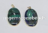 NGP2929 30*50mm - 32*52mm oval chrysocolla pendants