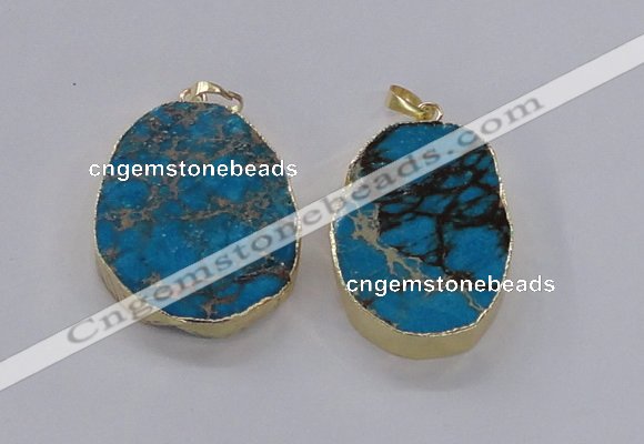 NGP2946 25*35mm – 35*45mm freeform sea sediment jasper pendants