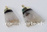 NGP2961 20*35mm - 30*45mm freeform druzy agate pendants