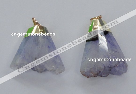 NGP2962 20*35mm - 30*45mm freeform druzy agate pendants