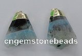 NGP2966 20*35mm - 30*45mm freeform druzy agate pendants