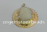 NGP2987 50mm - 52mm freeform druzy agate pendants