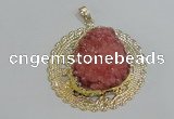 NGP2990 50mm - 52mm freeform druzy agate pendants