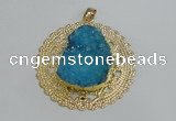 NGP2991 50mm - 52mm freeform druzy agate pendants