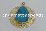 NGP2991 50mm - 52mm freeform druzy agate pendants