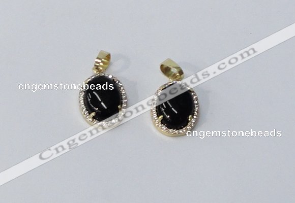 NGP2999 10*14mm oval agate gemstone pendants wholesale