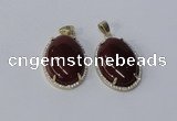 NGP3017 20*30mm oval agate gemstone pendants wholesale