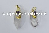 NGP3033 10*30mm – 12*40mm sticks white crystal pendants