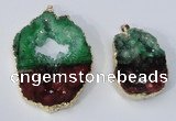 NGP3035 30*45mm – 40*60mm freeform druzy agate pendants