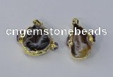 NGP3036 20*30mm – 25*35mm freeform druzy agate pendants