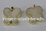 NGP3040 25*30mm - 30*35mm butterfly druzy agate pendants wholesale