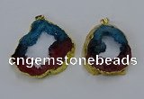 NGP3045 30*45mm – 40*60mm freeform druzy agate pendants