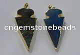 NGP3054 25*50mm - 28*55mm arrowhead agate pendants wholesale