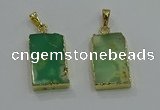 NGP3062 13*18mm – 15*25mm rectangle Australia chrysoprase pendants