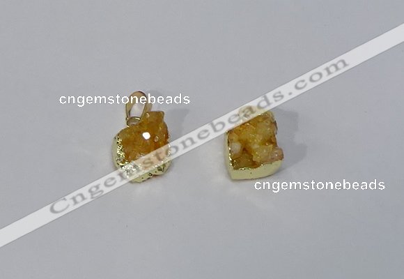 NGP3085 10*12mm - 12*14mm freeform druzy agate pendants wholesale