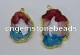 NGP3092 30*45mm – 40*60mm freeform druzy agate pendants