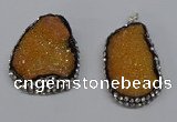 NGP3093 25*35mm – 30*40mm freeform druzy agate pendants