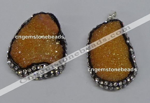 NGP3093 25*35mm – 30*40mm freeform druzy agate pendants