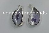 NGP3101 25*40mm - 30*50mm freeform druzy agate gemstone pendants