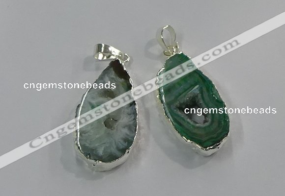 NGP3104 25*40mm - 30*50mm freeform druzy agate gemstone pendants