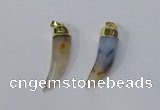 NGP3109 10*40mm - 12*45mm oxhorn montana agate pendants wholeasle