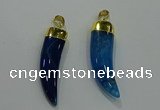 NGP3113 10*40mm - 12*45mm oxhorn agate pendants wholesale