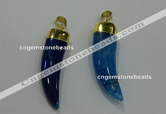 NGP3113 10*40mm - 12*45mm oxhorn agate pendants wholesale