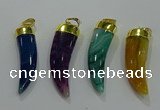 NGP3115 10*40mm - 12*45mm oxhorn agate pendants wholesale