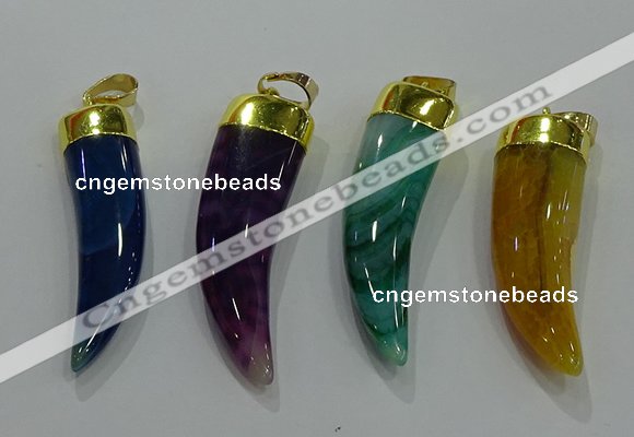 NGP3115 10*40mm - 12*45mm oxhorn agate pendants wholesale