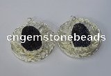 NGP3124 52mm - 55mm freeform druzy agate gemstone pendants