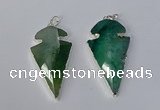 NGP3131 24*50mm - 26*55mm arrowhead agate gemstone pendants