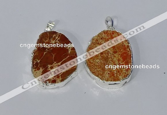 NGP3150 25*35mm - 35*45mm freeform sea sediment jasper pendants